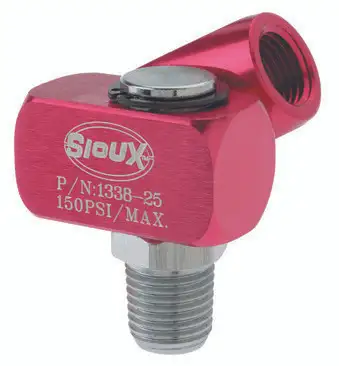 Sioux Tools 1338-50 1/2" Non-Regulated Air Swivel Connector With Safety Pin