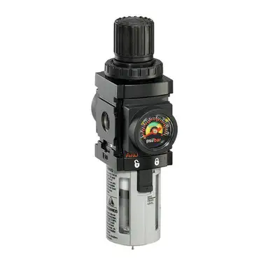 ARO P39114-624 Relieving Piggyback Filter-Regulator | 1000 Series | 1/8" Port Size | Metal Bowl with Gauge | 43 SCFM