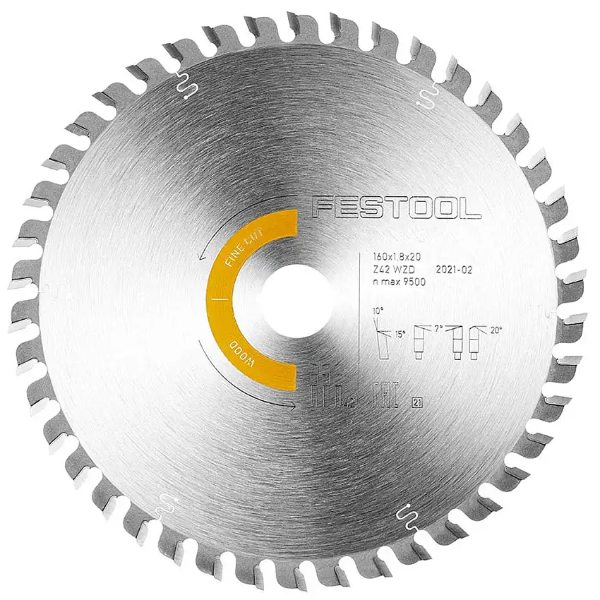 Festool Saw Blade, Wood, Fine Cut, 42 Teeth, For TS 55 F / TSC 55 K /
