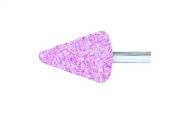 Pferd 31010 A2 Vitrified Mounted Point | 1/4" Shank | Aluminum Oxide 30 Grit | Steel | 1" Point Diameter | Sold by Box of 10