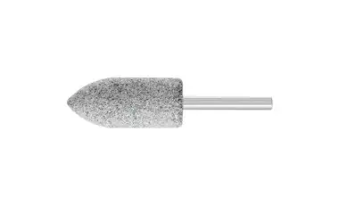 Pferd 31062 A11 Vitrified Mounted Point | 1/4" Shank | Silicon Carbide 30 Grit | Cast Edge | 7/8" Point Diameter | Sold by Box of 10
