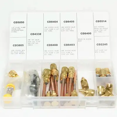 C&D HVAC Appliance Refrigerator Service Access Valve Fitting Kit CD9530SVK