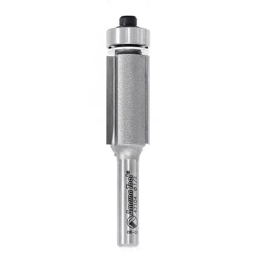 Amana Carbide Tipped Flush Trim 1/2 Dia x 2 x 1/2 Inch Shank 3-Flute Extra-Long (497131)