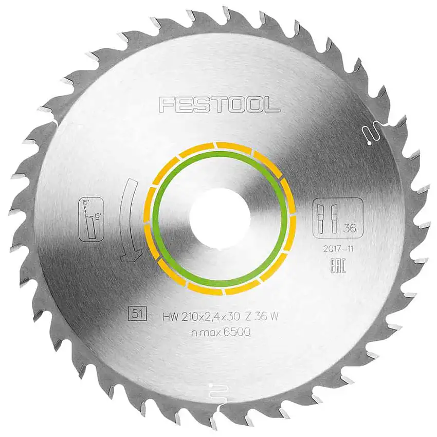 Festool Saw Blade, Universal, 36 Teeth, For TS 75 (2.4 mm Kerf)