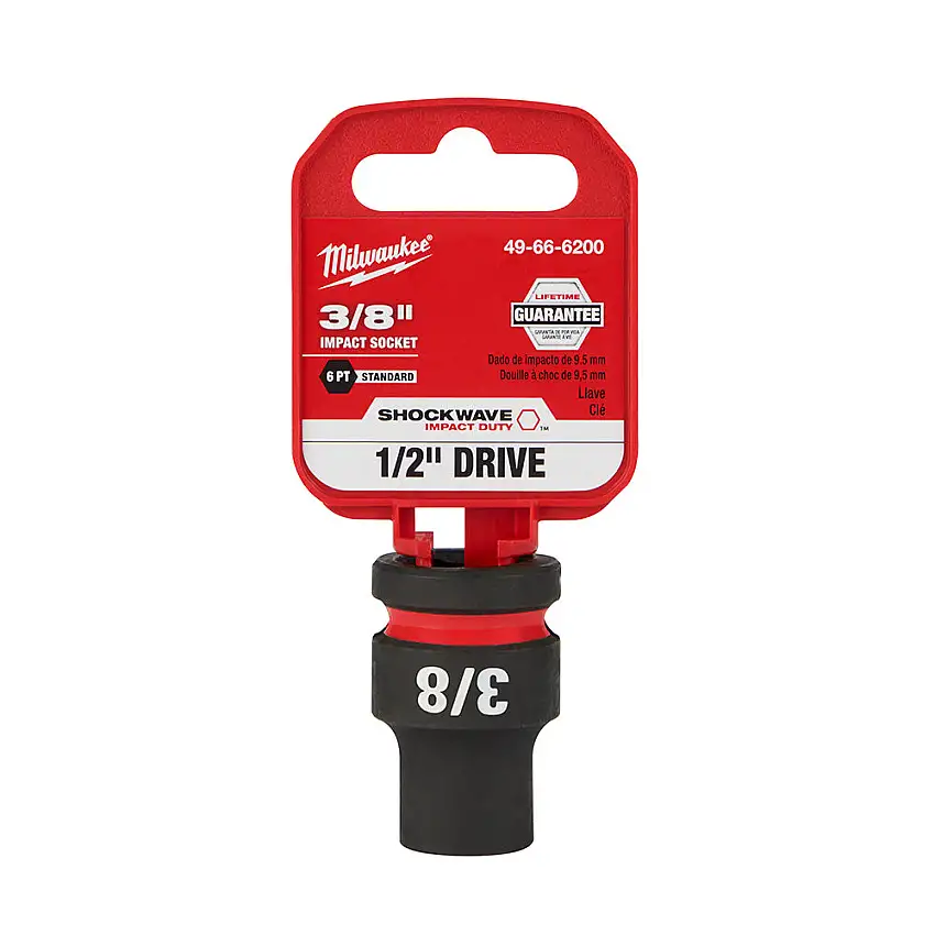 Milwaukee 49-66-6200 Shockwave Impact Duty 1/2" Drive 3/8" Standard 6