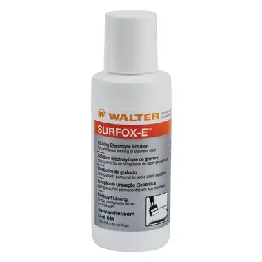 Walter Surface Technologies 54A041 SURFOX-E Stainless Steel Etching Electrolyte Solution | Bottle | 3.4 Ounce Capacity Volume