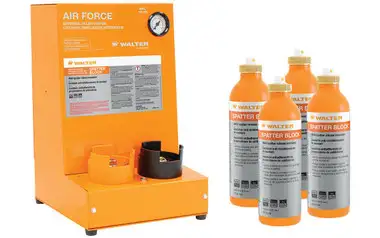 Walter Surface Technologies 57D018 Air Force Spatter Block Start-Up Package | Refillable Bottle | 55 Gallon Capacity Volume