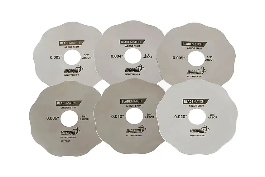 Microjig MATCHFIT BLADEMATCH Arbor Shims (AS-6)