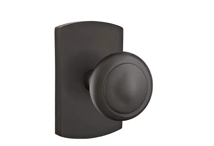 Emtek Butte Knob Set with Sandcast Bronze #4 Rosette