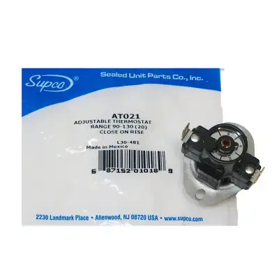 Supco AT021 Adjustable Fan Thermostat Close On Rise F90 F100 F110 F130