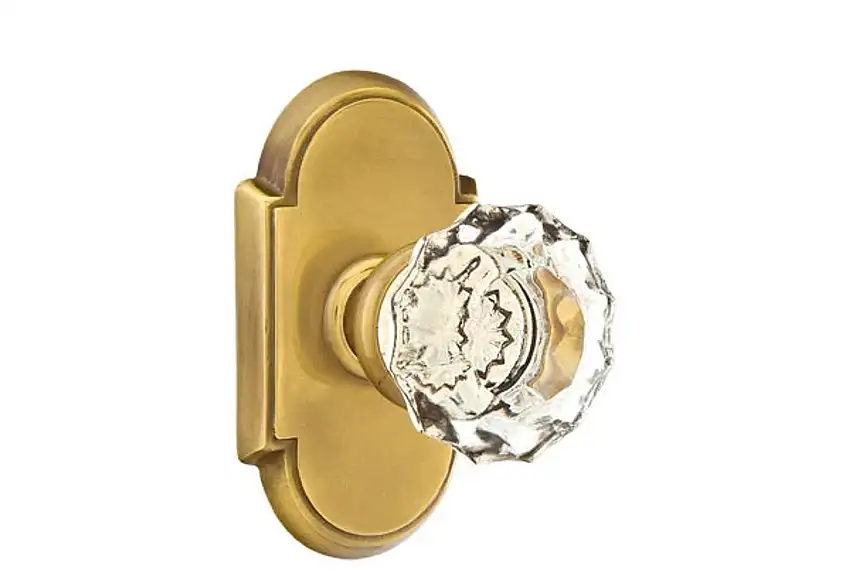 Emtek Astoria Glass Knob Set with #8 Rosette