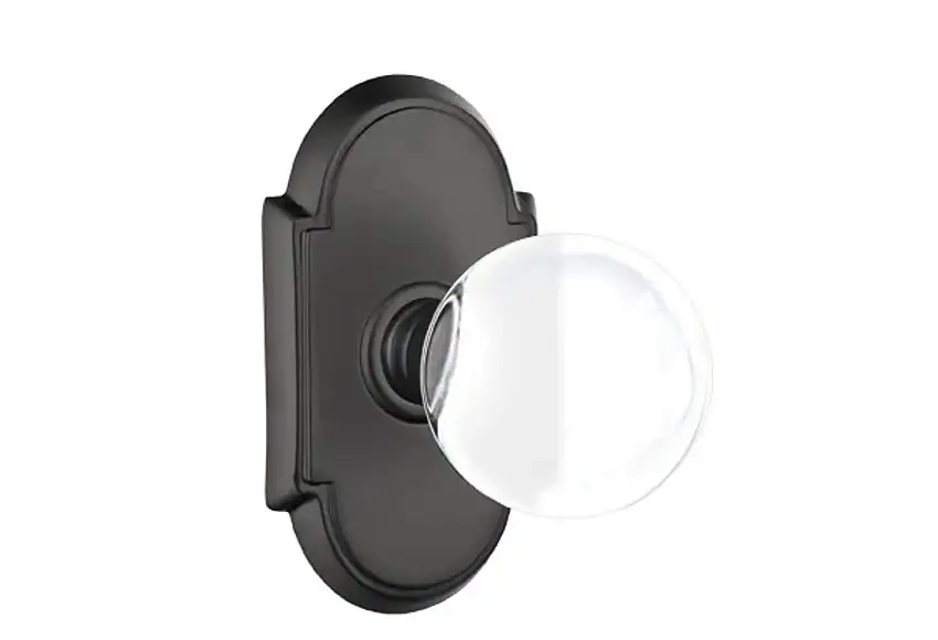 Emtek Bristol Glass Knob Set with #8 Rosette