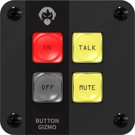 Angry Audio BUTTON GIZMO RJ45 Four Button Control Panel - Avionics-grade Switches with LED