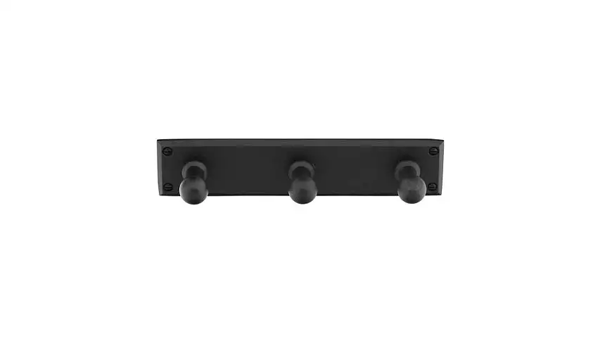 Emtek Sandcast Bronze 3 Hooks with Rectangular Plate Hook