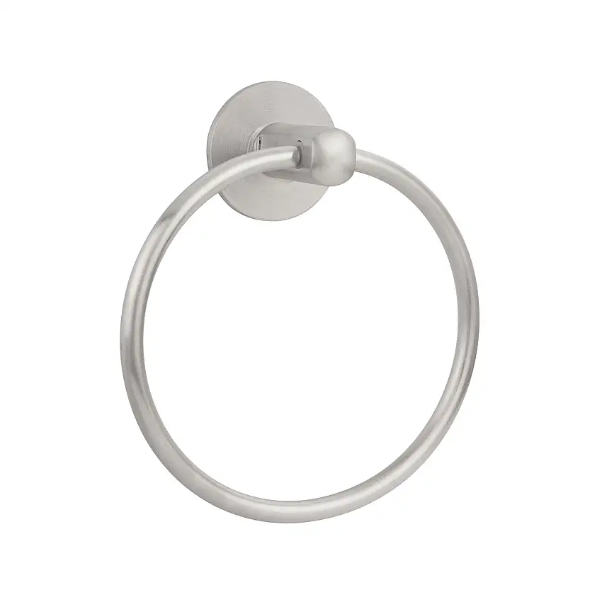 Emtek Stainless Steel Towel Ring Towel Ring 6 7/8" Centers #2 Rosette