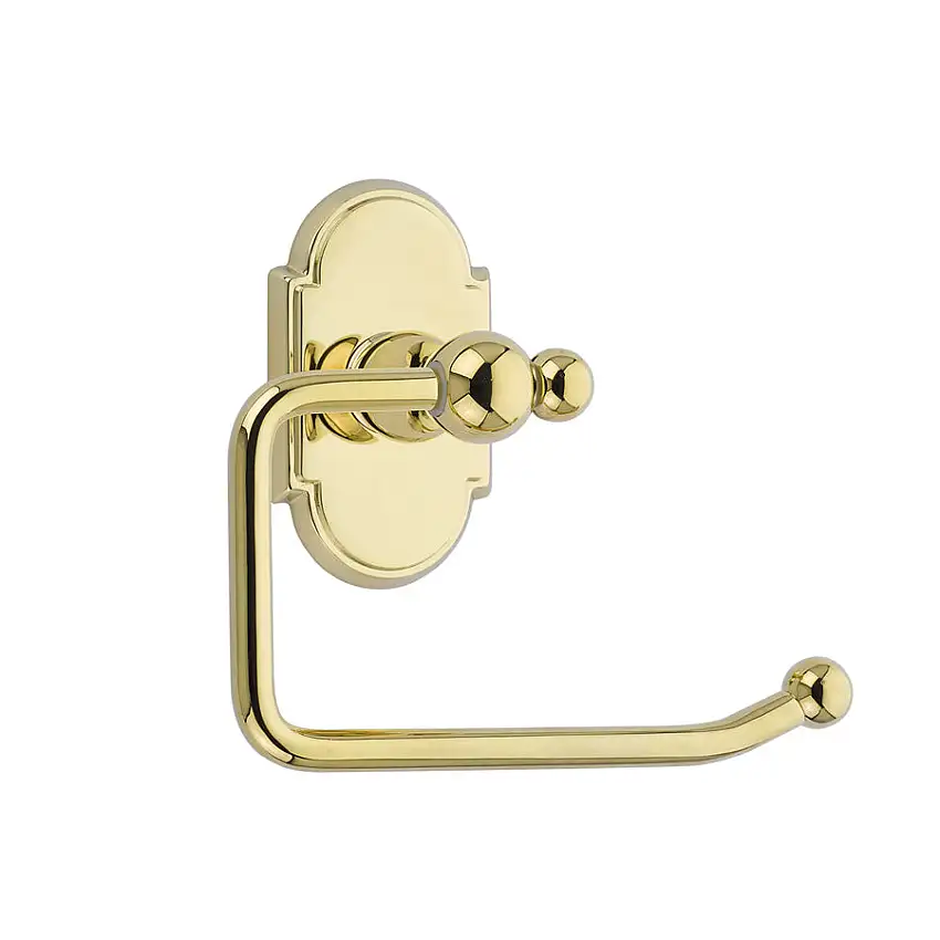 Emtek Traditional Brass - Bar Style Paper Holder with Quincy Rosette