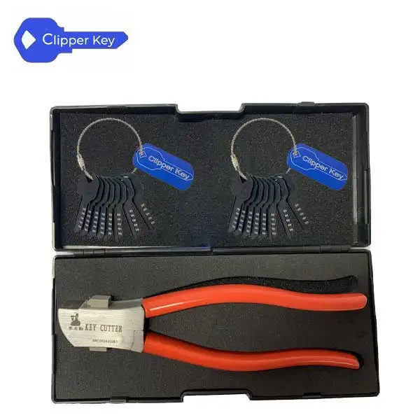 Clipper Key - Kwikset KW1 Fast Clipper & Key Set (20 Keys) - for Use with LockTech Kwikset SmartKey Decoder or  Lishi KW1 Tool