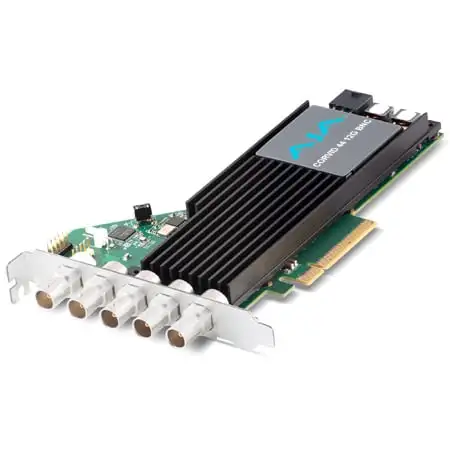 AJA Corvid 44 CRV44-12G-R0-21 12G-SDI PCIe 3.0 4 Channel I/O Card - Tall Bracket - BNC with Fan - No Cables