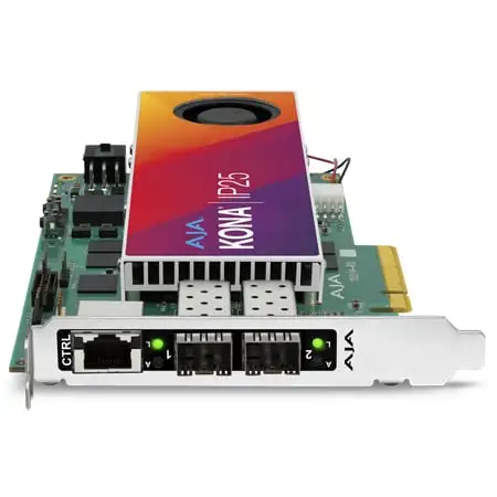 AJA KONA IP25 SMPTE ST 2110 4K UltraHD Uncompressed IP PCIE I/O Card For IP Based Media Transport