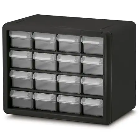 Akro-Mils 10116 16 Drawer Plastic Frame Storage Cabinet