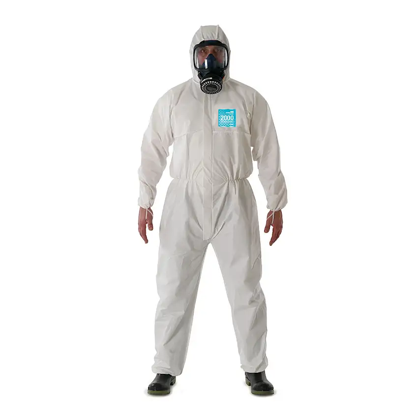 Ansell 3X White AlphaTec 2000 STANDARD Model 111 Microporous Laminate Non-Woven Polyethylene Disposable Coveralls
