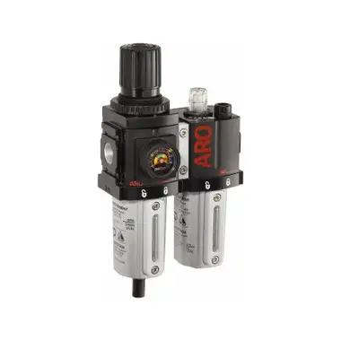 ARO C38111-620 2-Piece FRL Combination Unit | 1000 Series | 1/8" Port Size | Relieving | Metal Bowl with Gauge | 36 SCFM