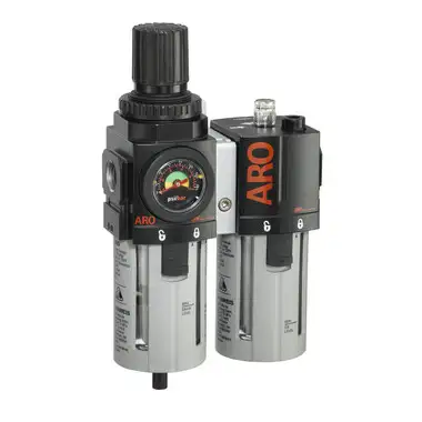 ARO C38331-611 2-Piece FRL Combination Unit | 2000 Series | 3/8" Port Size | Relieving | Metal Bowl with Gauge | 96 SCFM