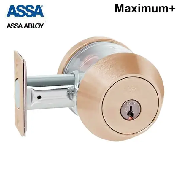 ASSA - 7000 Series - Maximum+ - Double Cylinder Deadbolt with Security Guard - KD - 612 - Satin Bronze - Grade 1