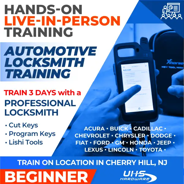 Beginner Automotive Locksmith Training - Hands-On In-Person Training - 3 Days  (Mon thru Fri) - By Appt