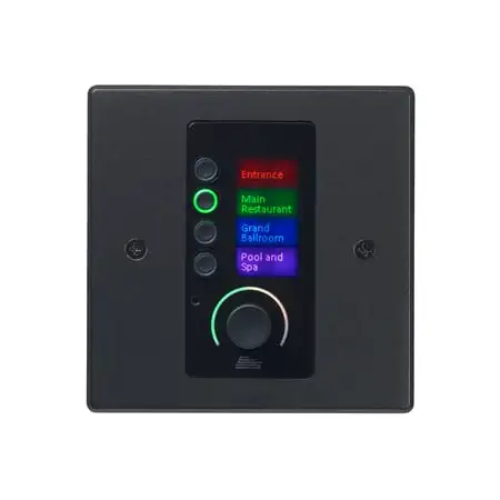 BSS Audio EC4BV-BLK-M Soundweb Contrio Ethernet Audio Controller with 4 Buttons and Volume - Black - US