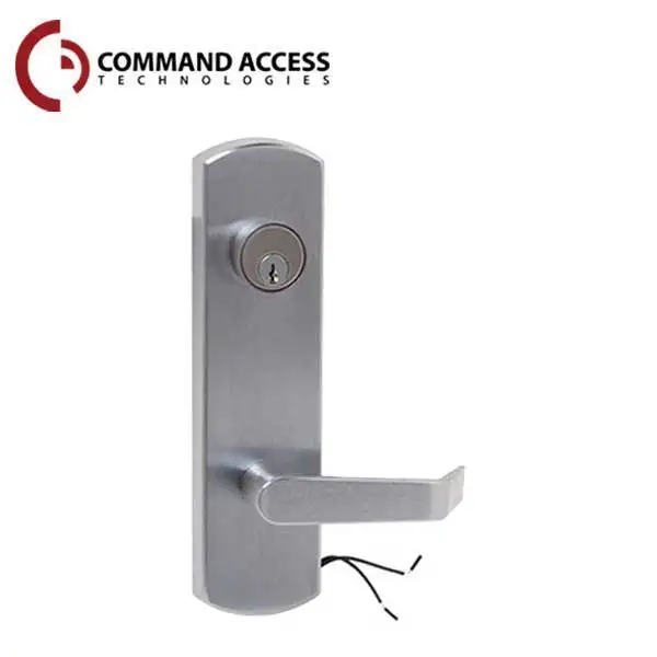 Command Access - ET25 - Electrified Exit Trim - Fail Safe - 12/24V - 5' Bridge Rectifier - Satin Chrome