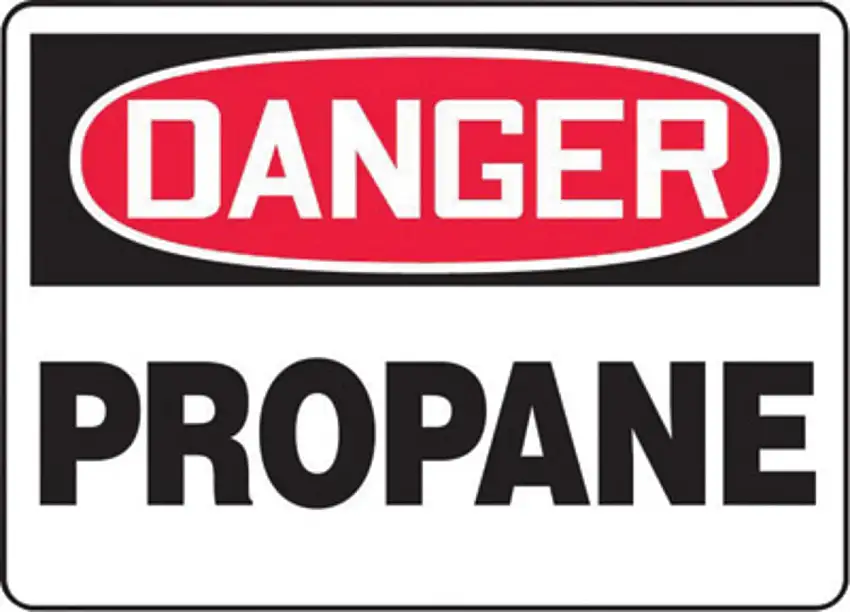 AccuformNMC 7" X 10" Red/Black/White Aluminum Safety Sign "DANGER PROPANE"