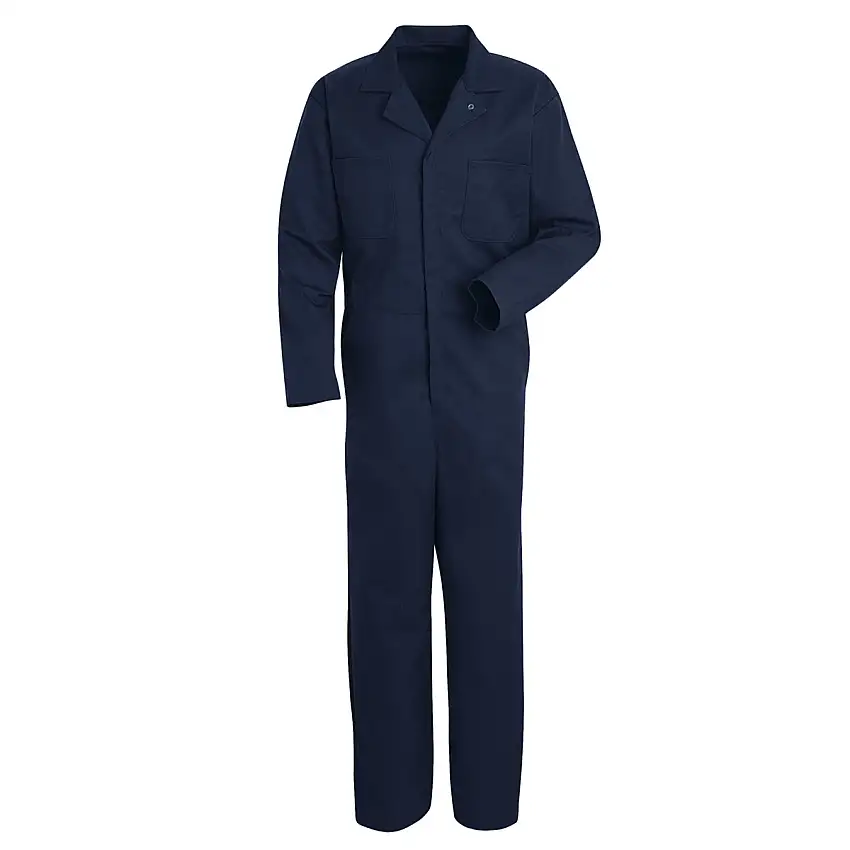 Red Kap  X-Large/Regular Navy 65% Polyester/35% Combed Cotton Coveralls With Zipper Closure