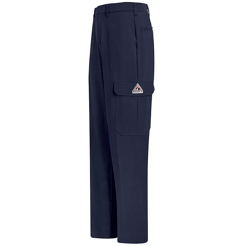 Bulwark  36" X 32" Navy Blue Modacrylic/Lyocell/Aramid Flame Resistant Pants With Hook And Bar Closure