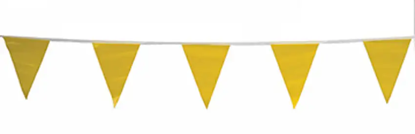 Cortina Safety Products Group 60 Yellow Vinyl Pennant Flag