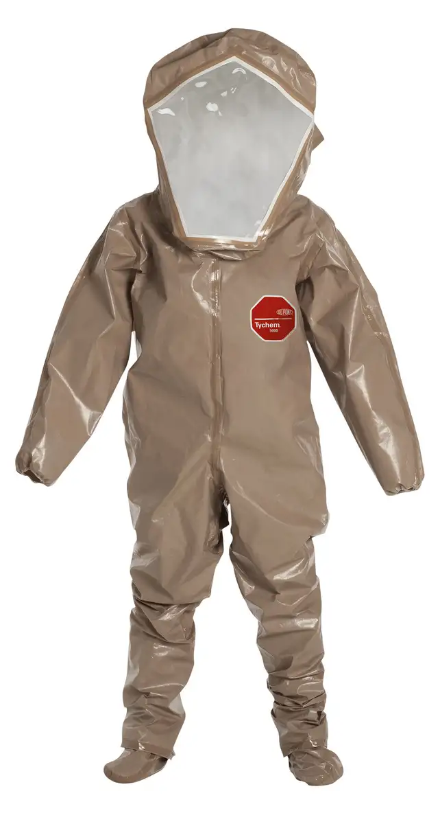 DuPont Size 2X Tan Tychem 5000 18 mil Polypropylene Suit