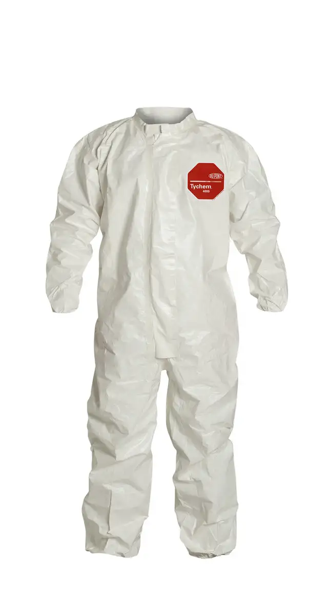 DuPont Size 5X White Tychem 4000 12 mil Saranex 23PTyvek Bib PantsOveralls