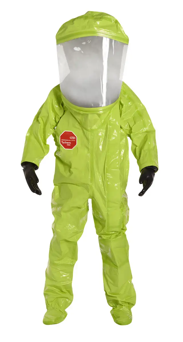 DuPont Personal Protection 2X Yellow Tychem 10000 28 mil Encapsulated Level A Chemical Protective Suit