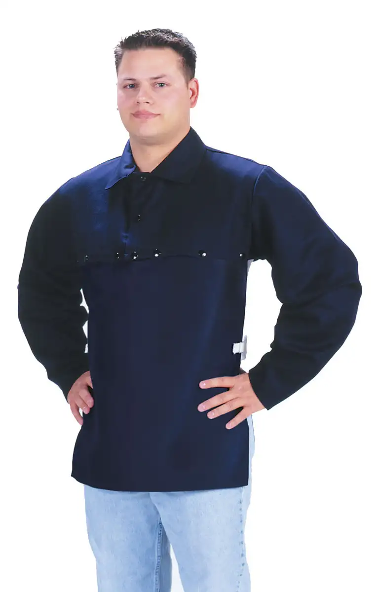 Tillman® Medium Blue Cotton Flame Resistant Cape Sleeve  With Snap Closure (Bib Not Included)