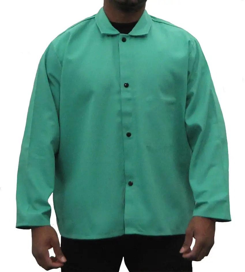 Stanco Safety Products 6X Green Cotton Flame Resistant Jacket With Snap Closure