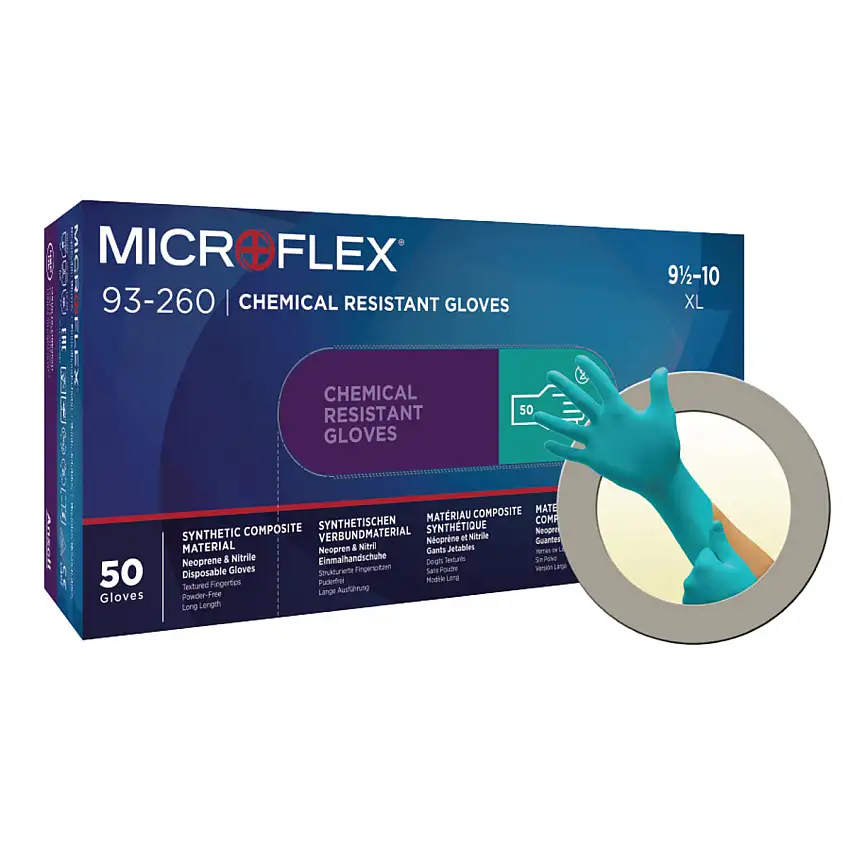 Ansell 2X Green MICROFLEX® 93-260 7.8 mil Nitrile/Neoprene Industrial Disposable Gloves