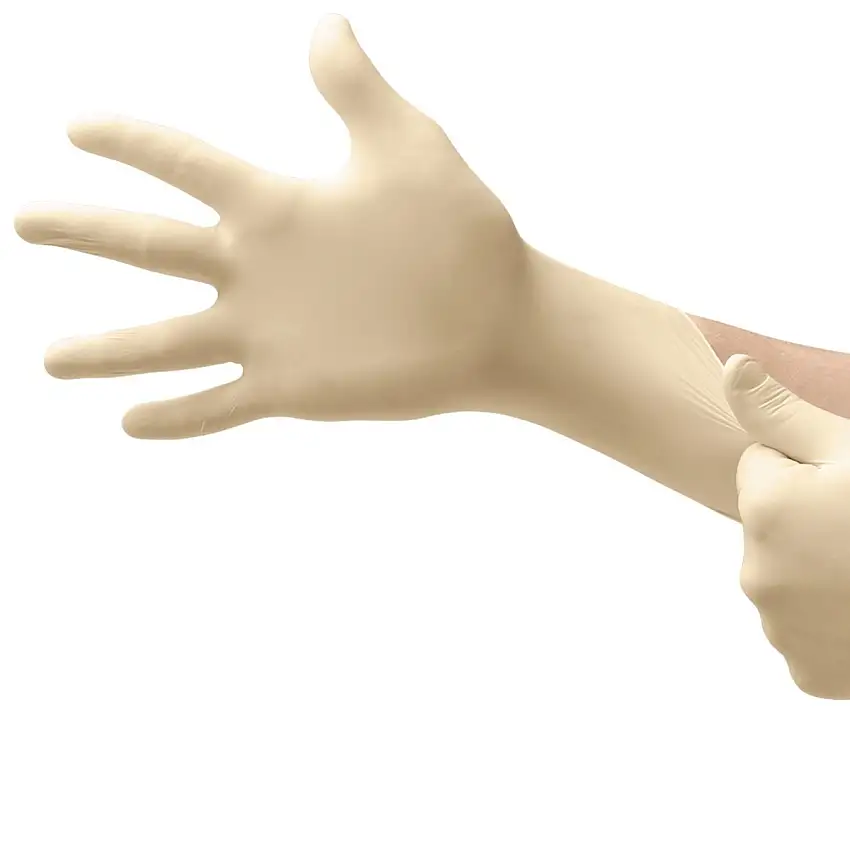 Ansell Large Natural MICROFLEX® E-Grip® Max L92 5.1 mil Rubber Latex Powder Free Disposable Gloves
