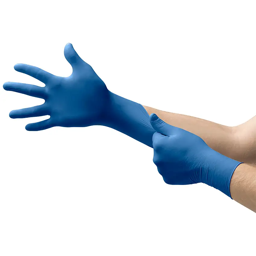 Ansell Large Blue MICROFLEX® UltraSense® US-220 4.3 mil Nitrile Powder Free Disposable Gloves