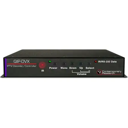 Contemporary Research QIP-DVX IPTV Decoder / Controller with IR & RS-232