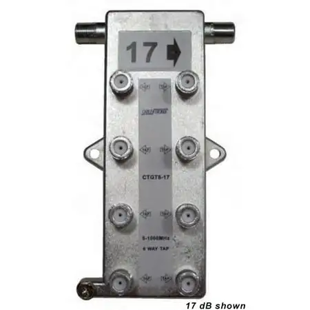 Cabletronix CTGT8-14 14dB Coaxial Tap with Eight Ports