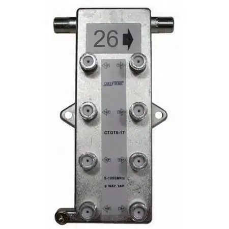 Cabletronix CTGT8-26 26dB Coaxial Tap with Eight Ports