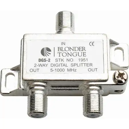 Blonder Tongue DGS-2 Solder Back Digital Ready 5 - 1000MHz 2-Way F Splitter - 25 Pack