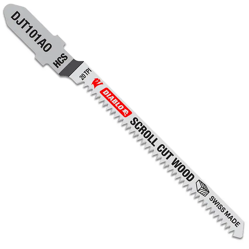 Diablo 3-1/4" 20 TPI Steel T-Shank Jig Saw Blades for Scroll Cuts in W