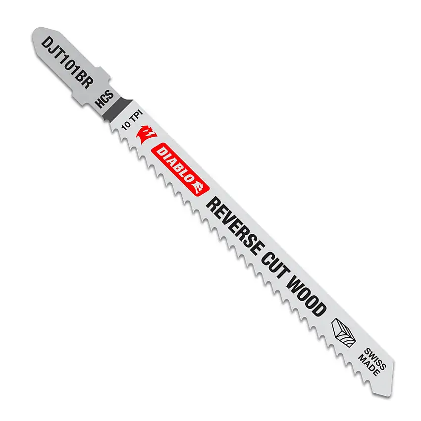 Diablo 4" 10 TPI High Carbon Steel Jig Saw Blades for Reverse Cuts in