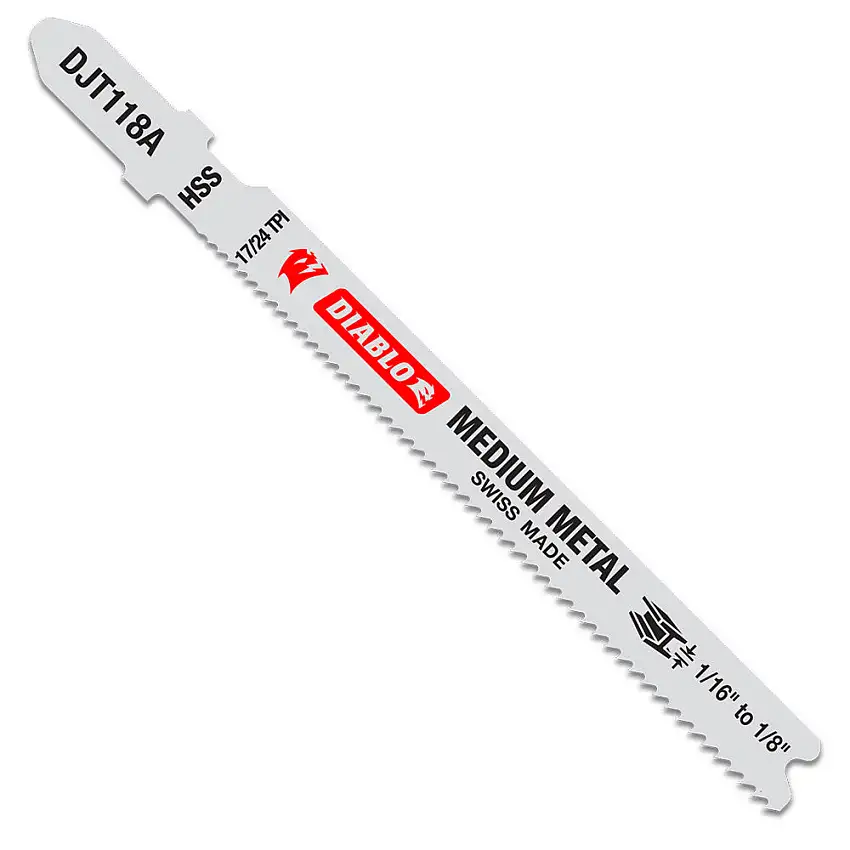 Diablo 3-5/8" 17/24 TPI High Speed Steel T-Shank Jig Saw Blades for Me